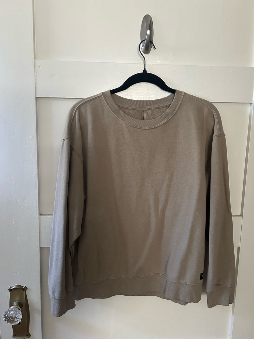 Calvin Klein Men's Crewneck Sweater in Taupe